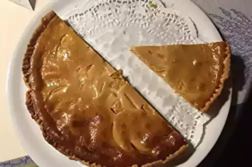 Tarte pêches pain d'epice de Sandrine
