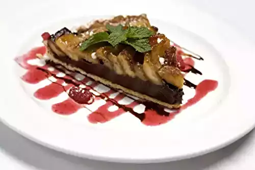 Tarte Pommes Caramels Chocolat