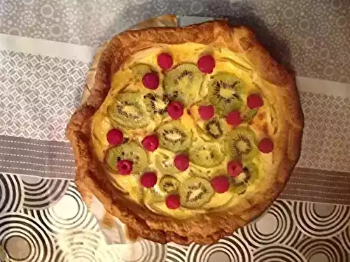 Tarte pommes kiwis framboises