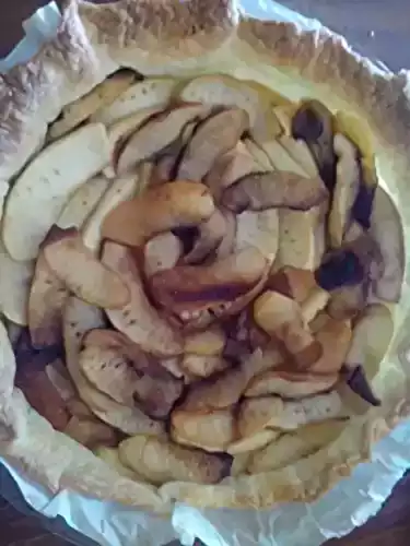 Tarte pommes pêches de Flo