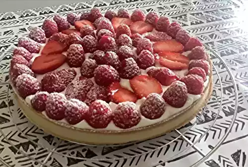 Tarte speculoos framboise