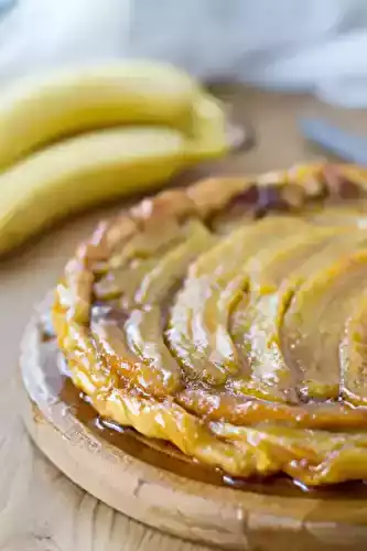 Tarte tatin à la banane flambée