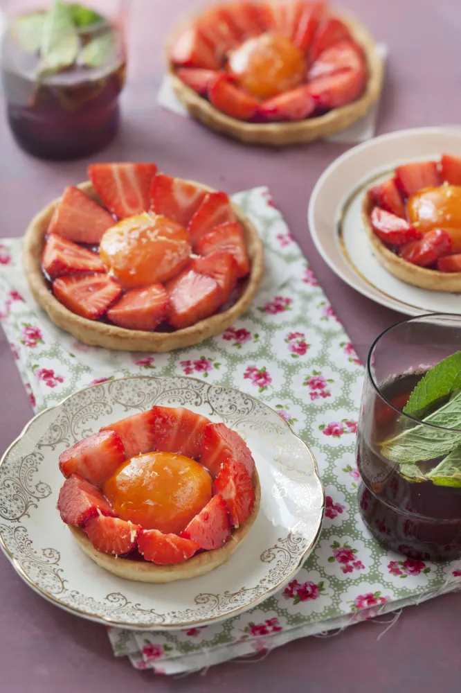 Tartelettes abricot fraises