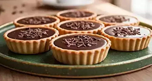 Tartelettes au chocolat au lait et au nougat