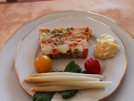 Terrine de légumes au surimi et saumon fumé