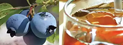 Thé glacé aux bleuets