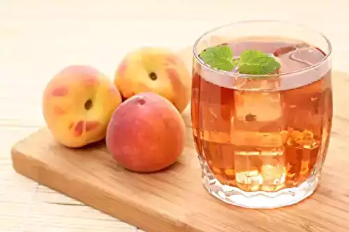 Thé glacé menthe pêche