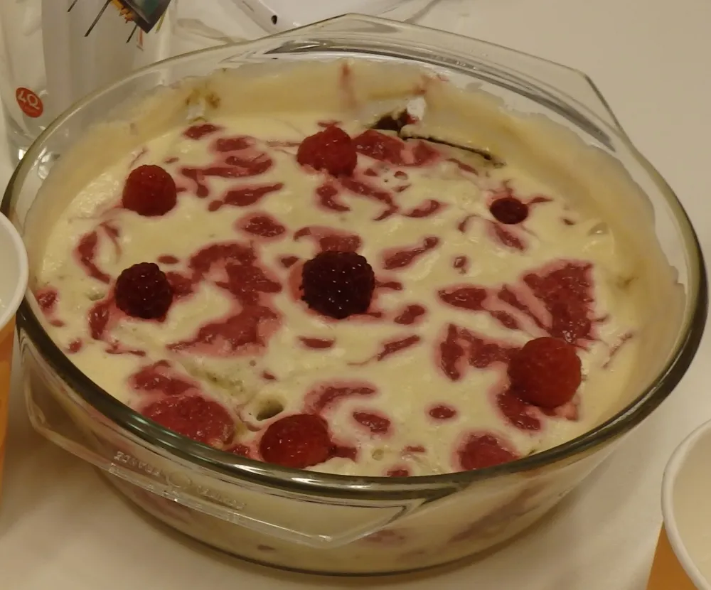 Tiramisu aux framboises et pain d'épices