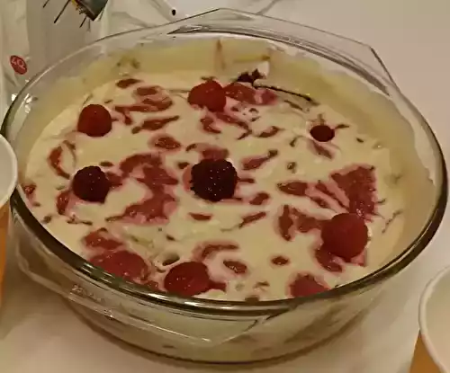 Tiramisu aux framboises et pain d'épices