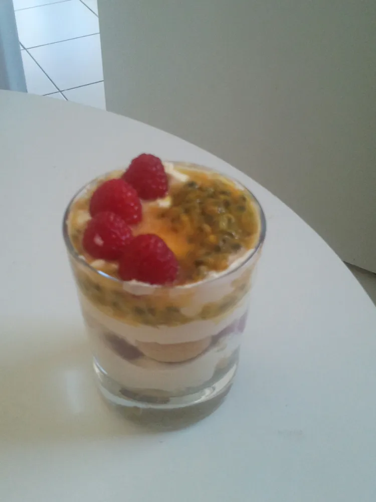 Tiramisu framboise - fruits de la passion