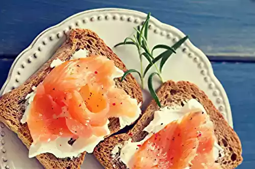 Toasts au saumon fumé