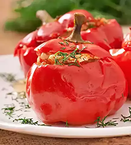 Tomates farcies au jambon et gouda