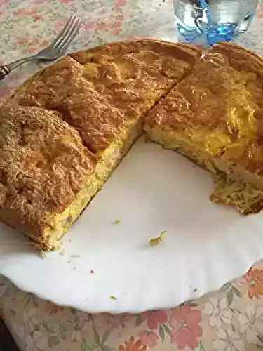 Tortilla aux oeufs et au poulet