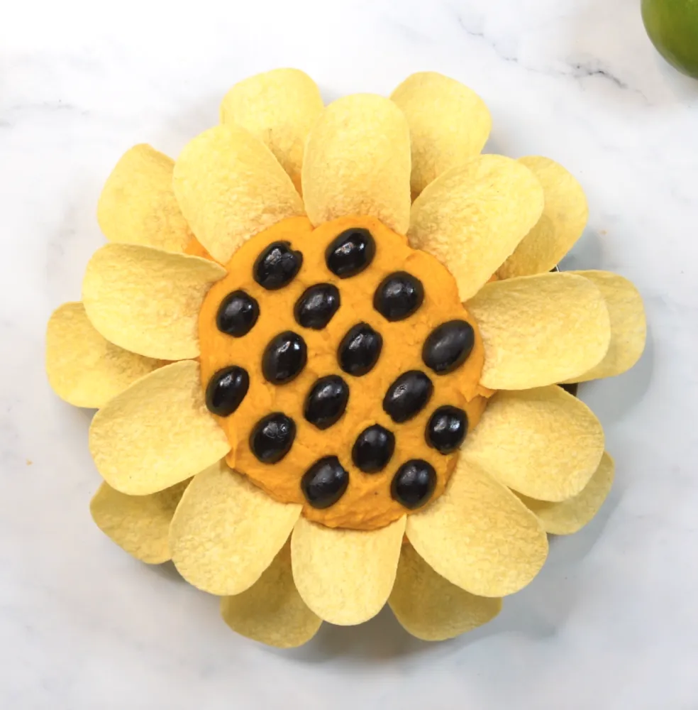 Tournesol apéritif (houmous patates douces et pois chiches)