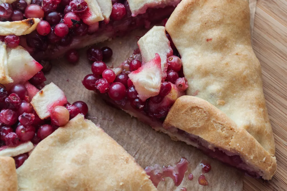 Tourte Cranberries - Pommes