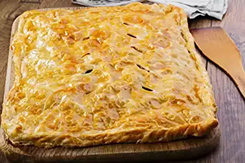 Tourte croustillante aux pommes et aux mûres