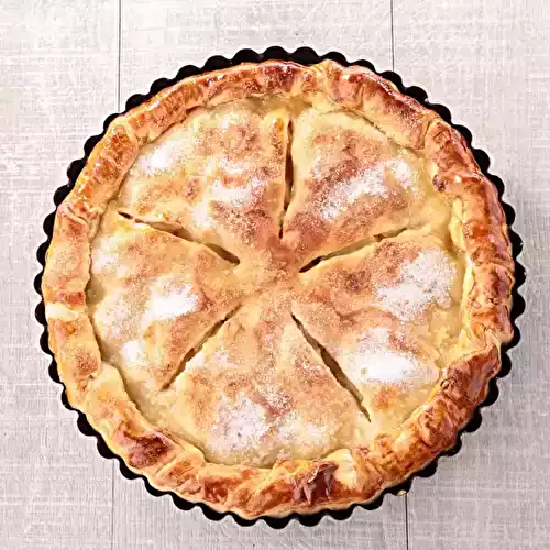 Tourte pommes raisins à la cannelle