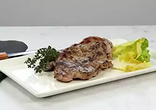 Tranche de gigot d'agneau au barbecue