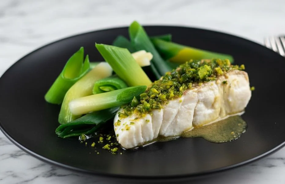 Turbot à la pistache