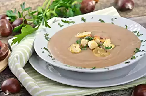 Velouté de châtaignes au parmesan