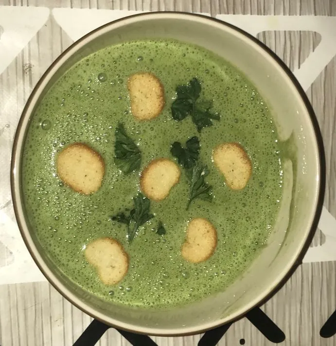 Velouté dépinards au boursin