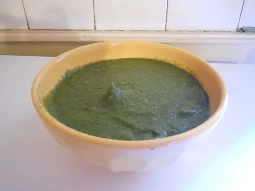 Velouté panais, épinards et navet boule dor