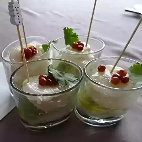 Verrine de fête au carpaccio de St Jacques