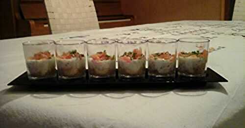 Verrine de saumon en cheese cake