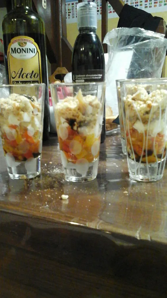 Verrine fraicheur truite-poivron