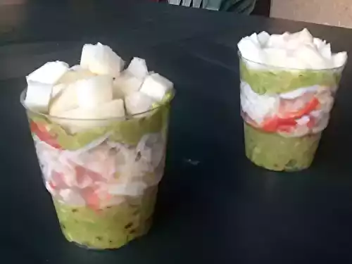 Verrines au crabe dAlaska caliente