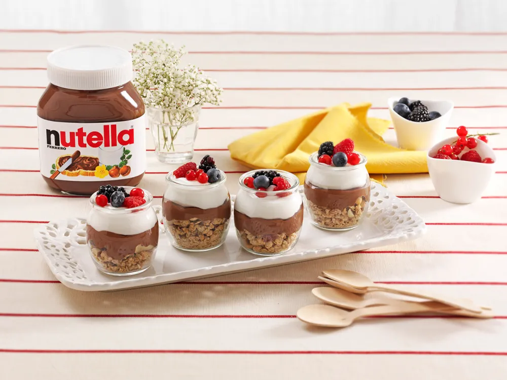 Verrines de Yaourt et muesli au Nutella®