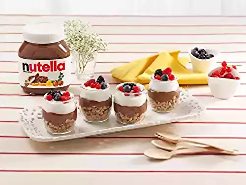 Verrines de Yaourt et muesli au Nutella®
