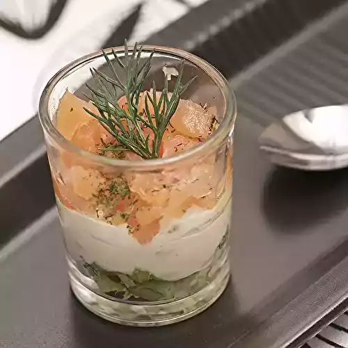 Verrines faciles au saumon fumé