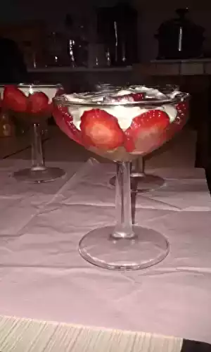 Verrines fraises et pain d'épices