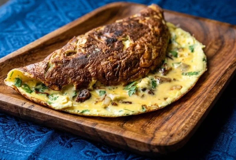 Omelette aux champignons cèpes et bolets