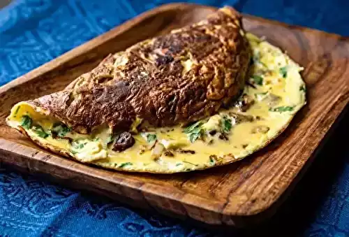 Omelette aux champignons cèpes et bolets
