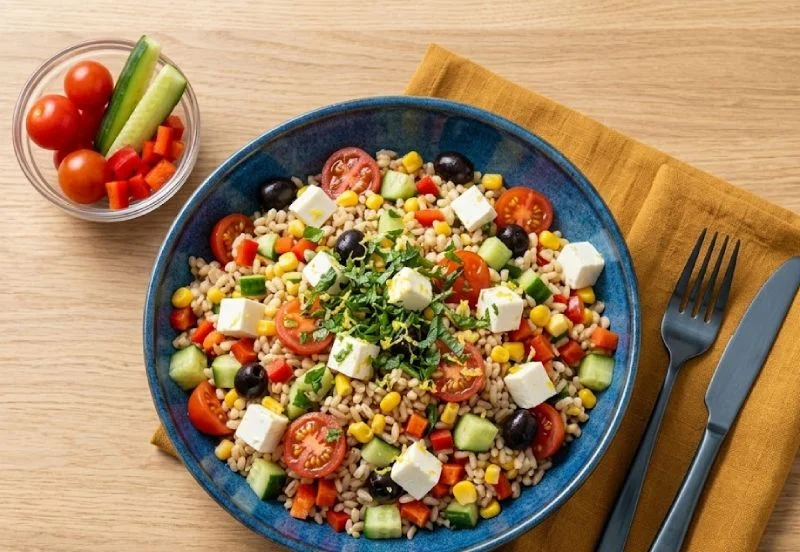 Salade de riz composée