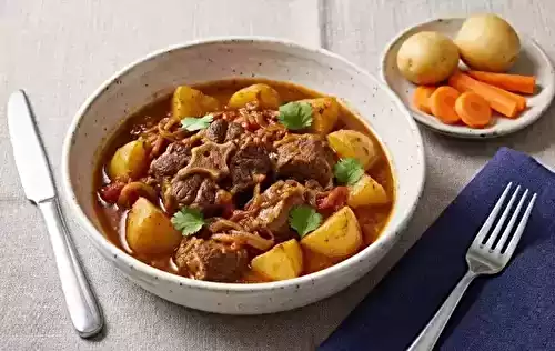 Agneau et pommes de terre en savoureux navarin