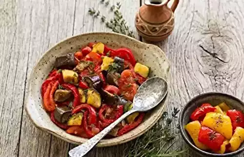 Recette aubergine courgette poivron