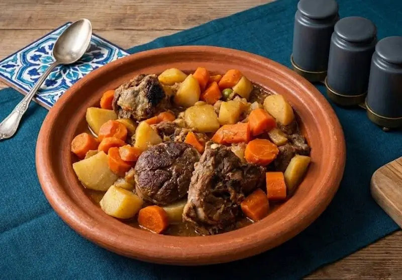 Tagine d'agneau aux pommes de terre fondantes