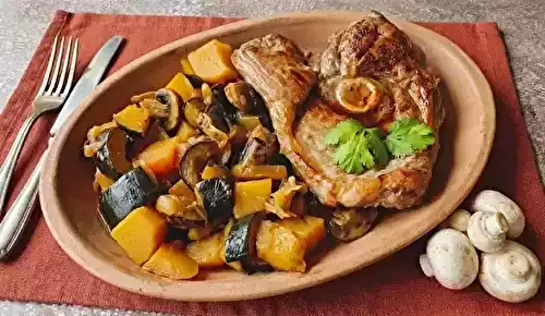 Tajine d’agneau aux champignons et pommes de terre fondantes