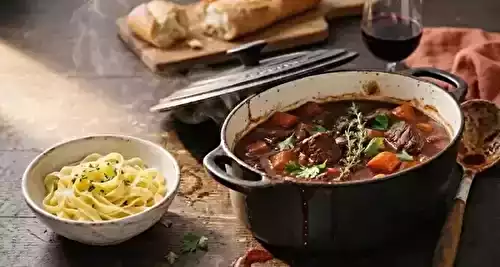 Bœuf bourguignon au vin rouge : un classique indémodable