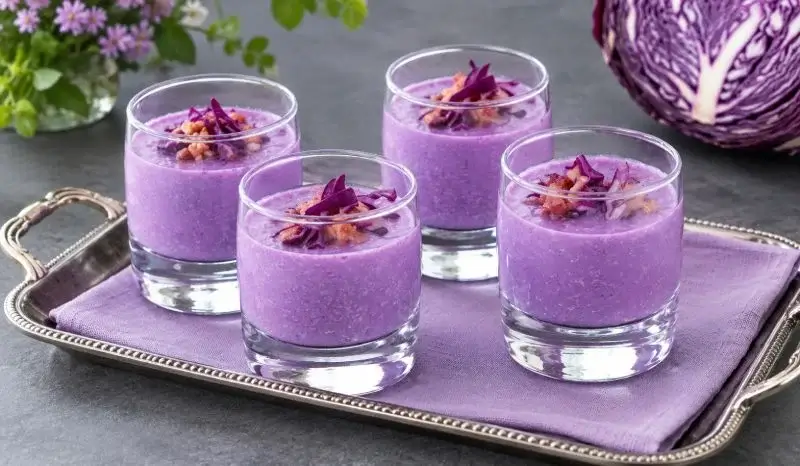 Crème de chou rouge en verrine