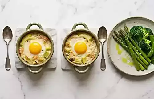 Œufs cocotte Airfryer au saumon fumé