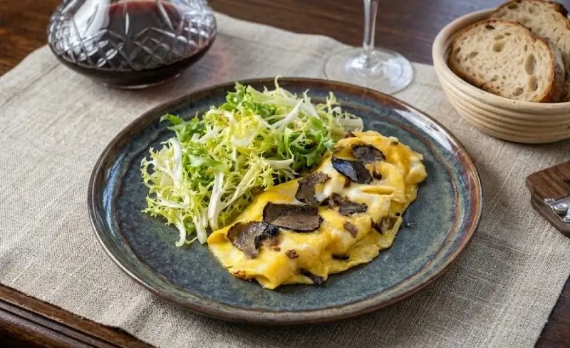 Omelette aux truffes, simple et chic