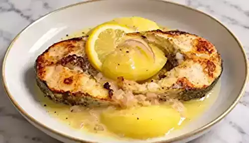 Darnes de mulet à la sauce au beurre blanc