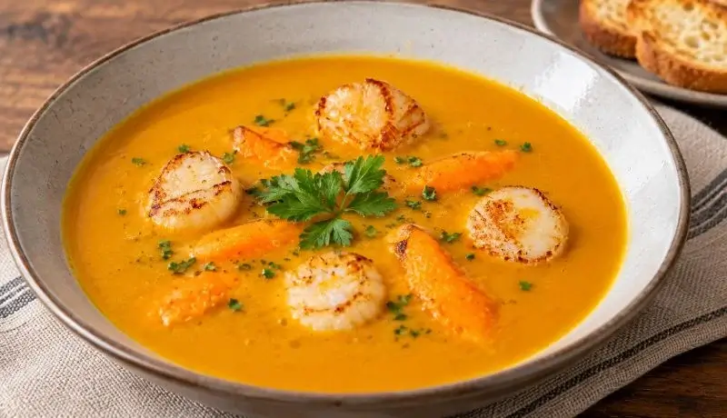 Velouté de Potiron aux Saint-Jacques