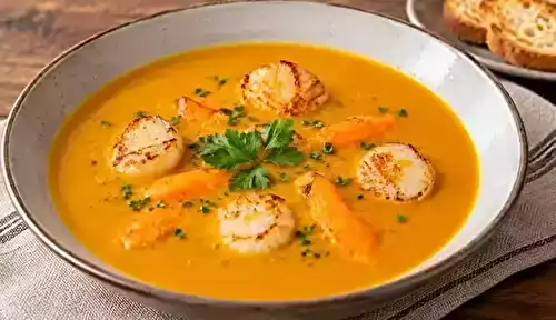Velouté de Potiron aux Saint-Jacques