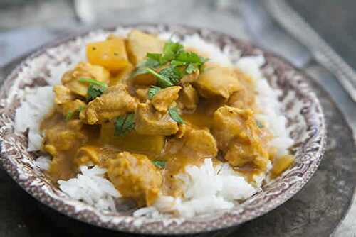 Aiguillettes poulet curry riz cookeo - un plat de dîner facile avec le cookeo.