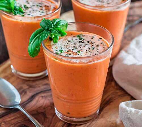 Apéritif gaspacho au thermomix - un apéro froid pour vos soirées